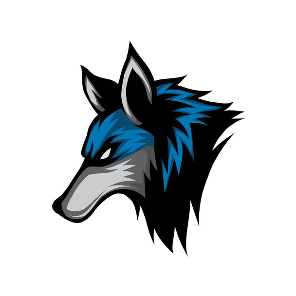 Wolf animal mascot head vector illustration logo - Vektori, kuva