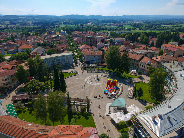 Drónkilátás Pozega városára, Szerbiára - Fotó, kép