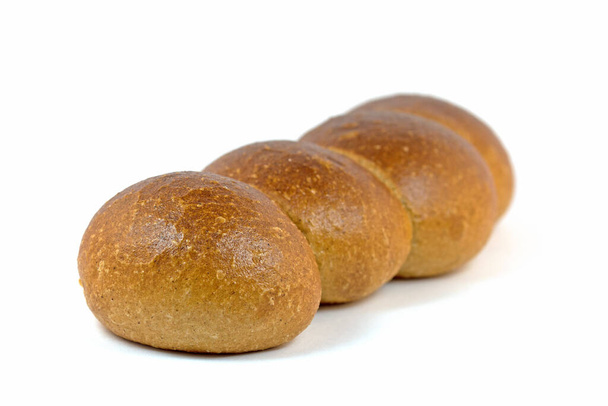 Petits pains de seigle sur fond blanc - Photo, image