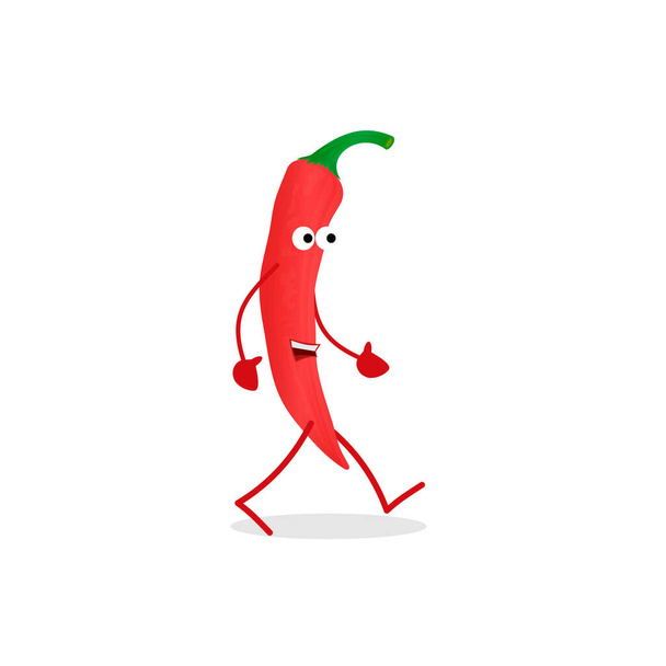 Chili pepper. Pepper character, vector illustration - Vektori, kuva