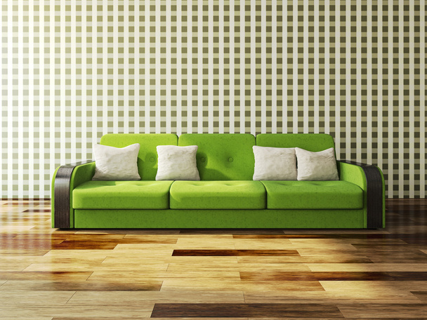 Green sofa - Zdjęcie, obraz
