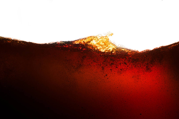 cola flavored soda bubbles on a white background - Photo, Image