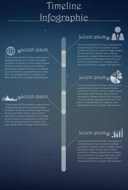 Zeitachse Infografik-Vektorillustration - Vektor, Bild