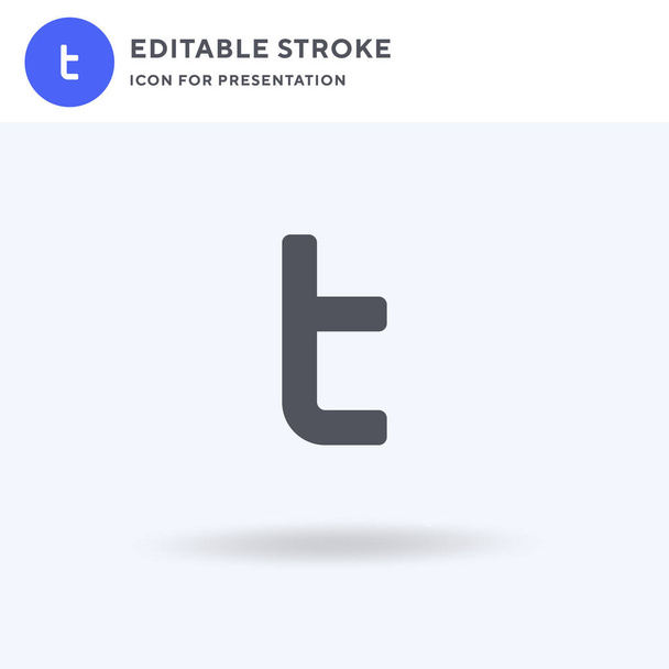 Twitter icon vector, gevuld plat bord, solide pictogram geïsoleerd op wit, logo illustratie. Twitter icoon voor presentatie. - Vector, afbeelding