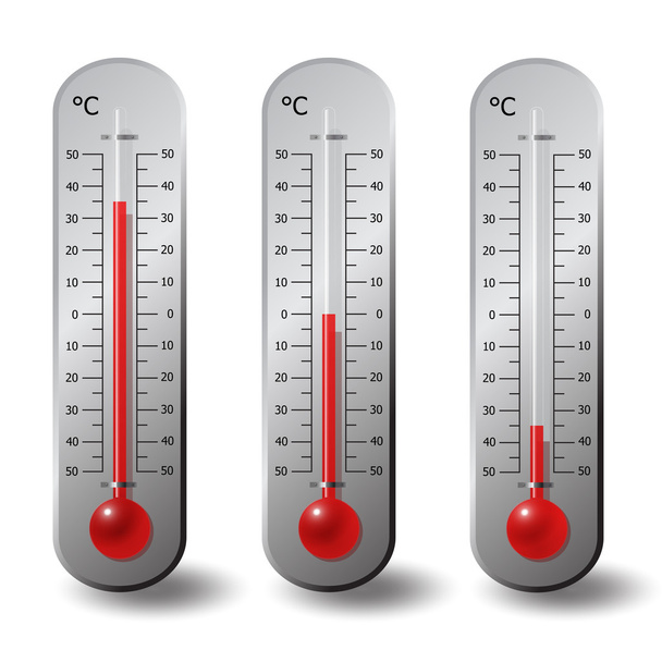 温度計摂氏度セット - ベクター画像