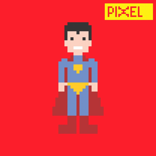 Pixel cartoon art character - Вектор, зображення