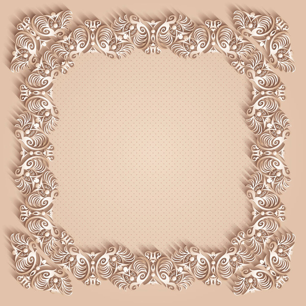 Abstract vector ornamental nature vintage frame. - ベクター画像