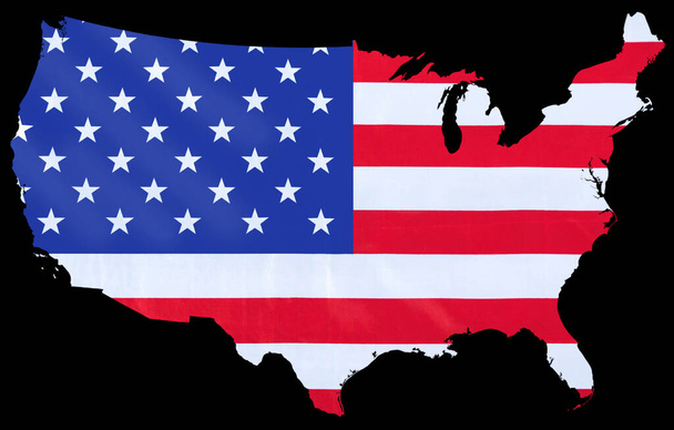 drapeau des États-Unis d'Amérique rouge blanc et bleu - Photo, image