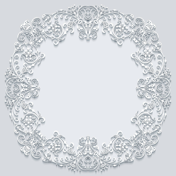 Vector abstract ornamental nature vintage frame. - Vector, Image