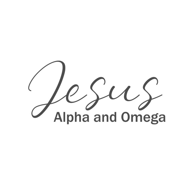 Jesus, Alfa e Ômega, Tipografia para impressão
  - Vetor, Imagem
