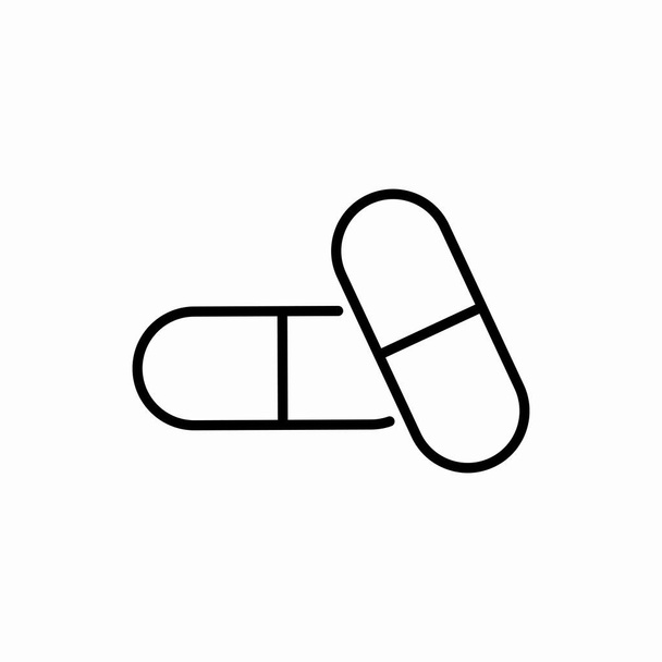 Outline pill icon.Pill vector illustration. Symbol for web and mobile - Vektor, Bild