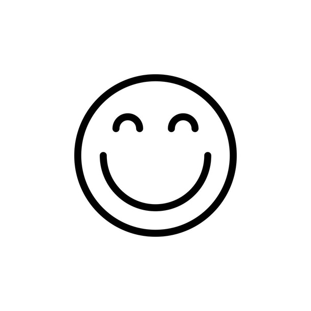 Illustrazione grafica vettoriale dell'icona del sorriso. Adatto per divertente, felice, felicità, divertimento ecc. - Vettoriali, immagini