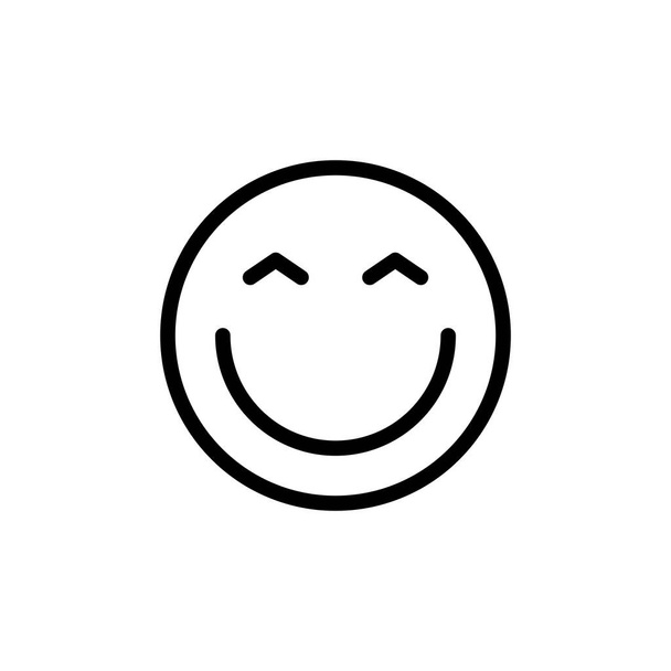 Ilustración Vector gráfico del icono de la sonrisa. Ajuste para divertido, feliz, felicidad, diversión, etc.
. - Vector, Imagen