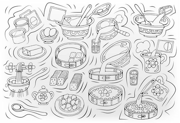 Главная Векторная иллюстрация кулинарии - Вектор,изображение