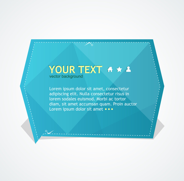Vector blue text box - Вектор, зображення