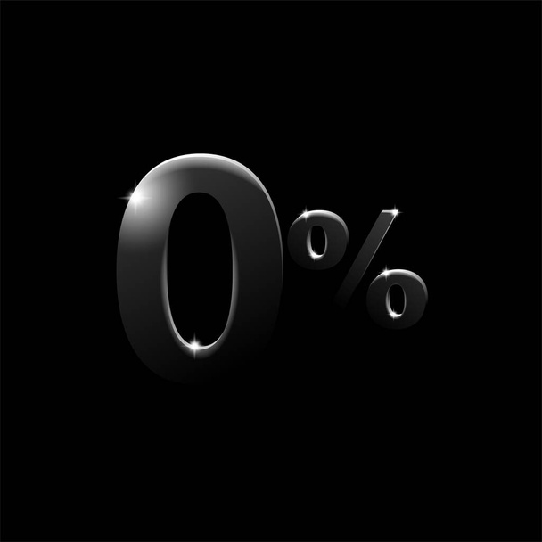 Banner de comisión cero por ciento en decoración negra
 - Vector, Imagen