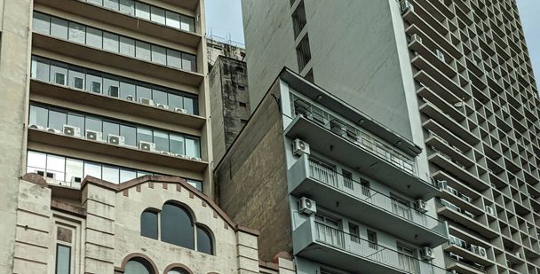 Ancient architecture. Urban area. Population center. Historic center of the city of Porto Alegre. Capital of Rio Grande do Sul. City in the south of Brazil. Old buildings and constructions. - Photo, Image