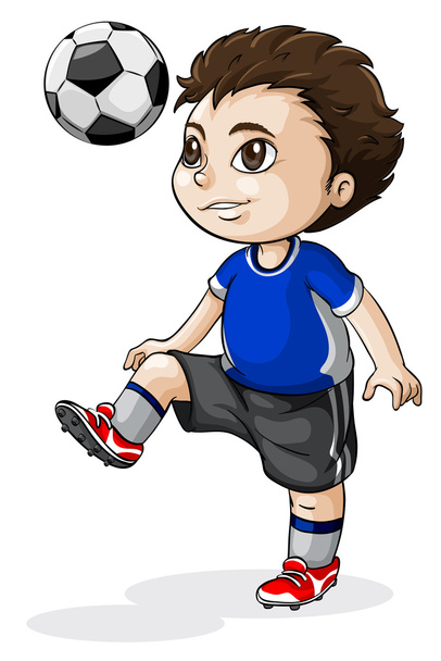 A young Asian soccer player - Vektor, obrázek