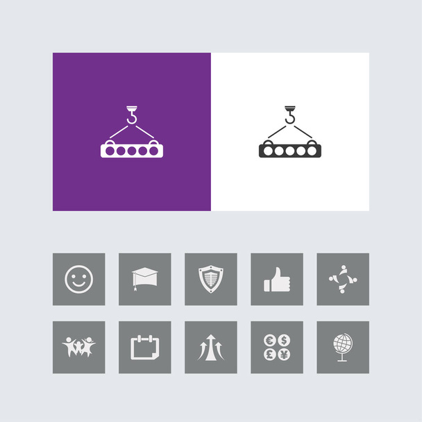 Creative Crane Hook Icon with Bonus Icons. - Vecteur, image