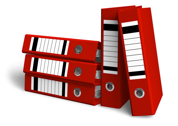 Red folders - 写真・画像
