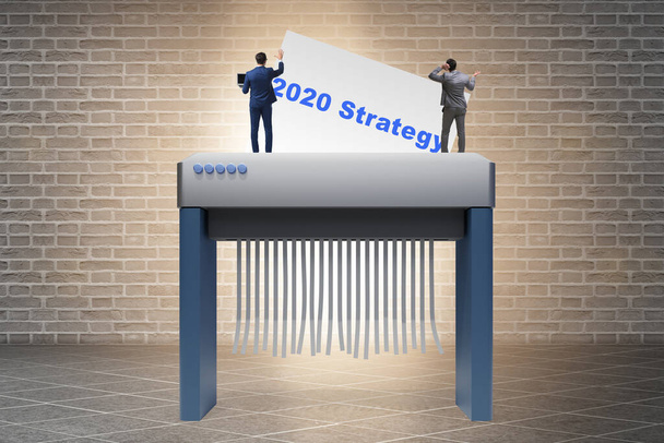 Concepto de estrategia y planes fallidos en 2020 - Foto, Imagen