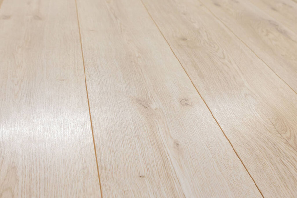 Seamless Oak laminate parquet floor texture background, selective focus - Foto, imagen