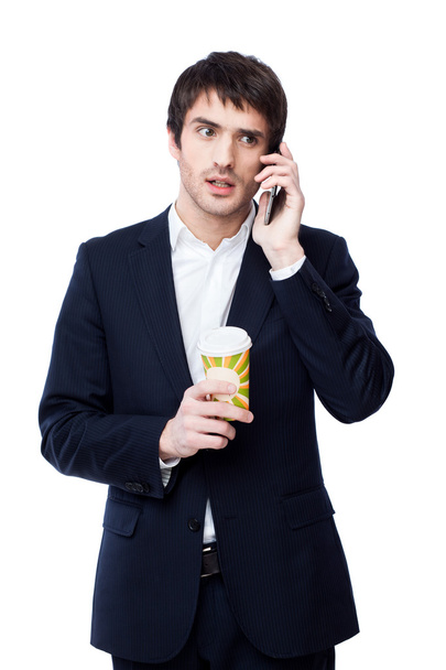 Businessman hold coffee cup - Photo, image