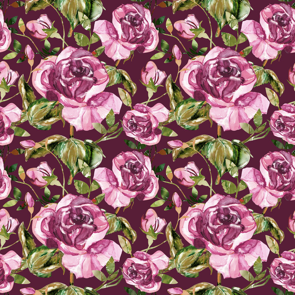 rozen naadloze patroon - Foto, afbeelding