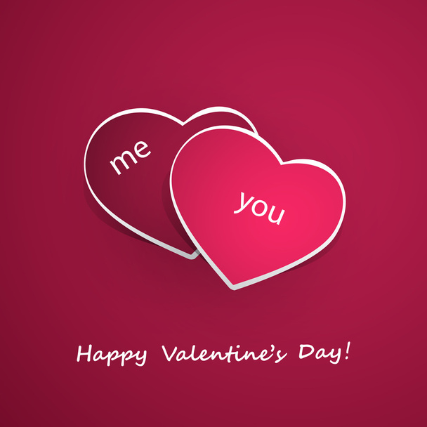 Valentine's Day or Wedding Card Design - Vector, afbeelding