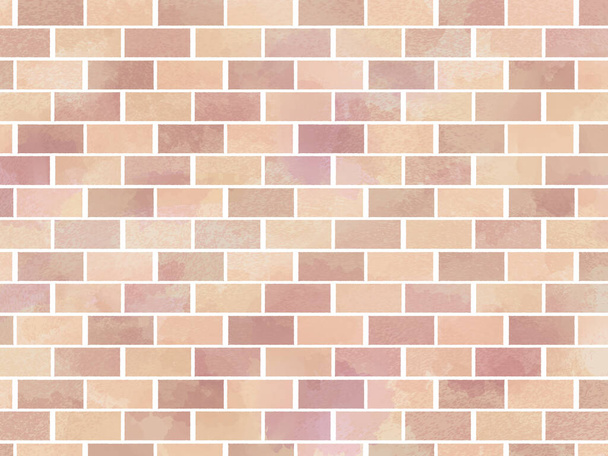 Red random brick background illustration - Photo, Image