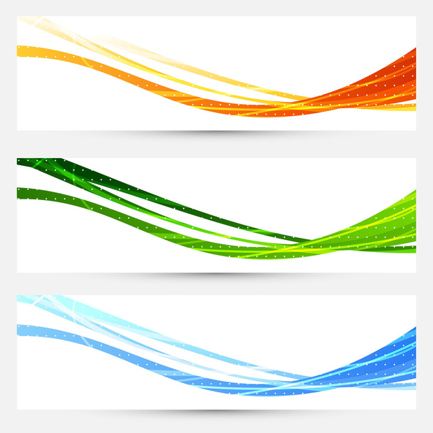Collection of bright cards for web and print. Vector illustration - Vector, imagen