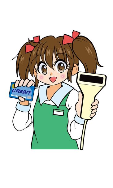 В этом магазине можно расплатиться кредитной картой - Вектор,изображение