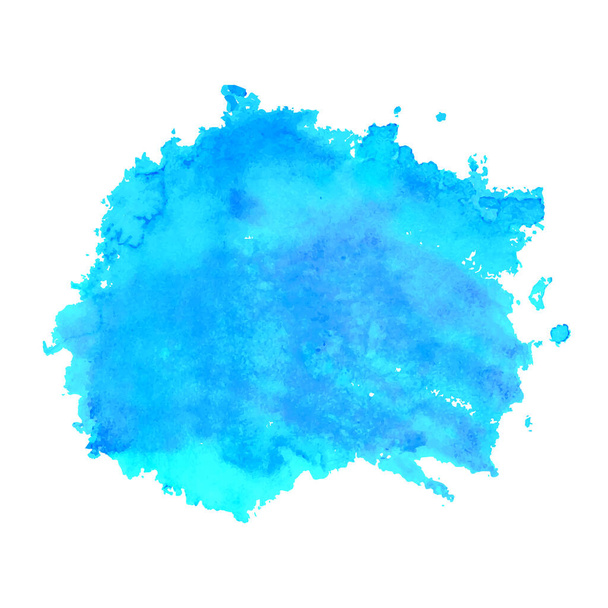 Blue watercolor stain - Wektor, obraz
