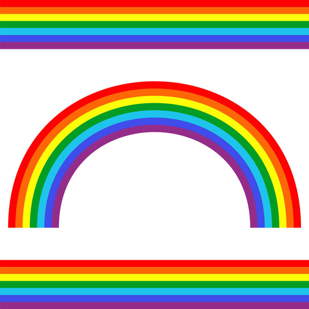 Set van vector regenbogen witte achtergrond. Regenboog 3d pictogram - Vector, afbeelding