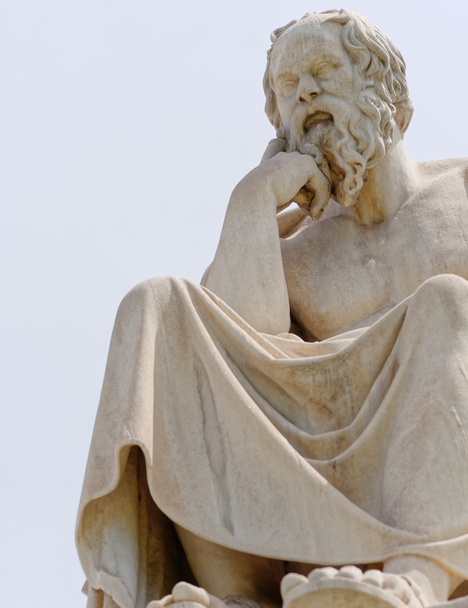 Σωκράτης ο αρχαίος Έλληνας φιλόσοφος μαρμάρινο άγαλμα, Αθήνα Ελλάδα - Φωτογραφία, εικόνα