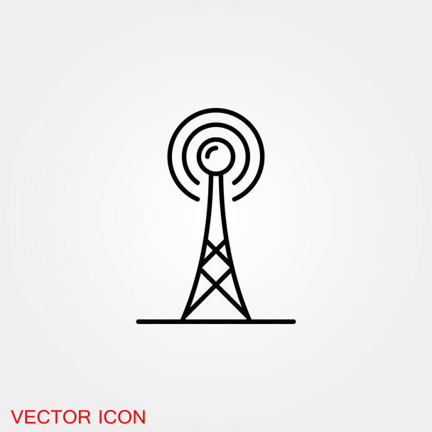 Icono de antena. Radar antena parabólica - Vector
 - Vector, imagen
