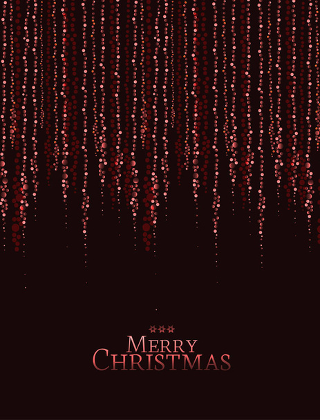 Vektorová ilustrace Vánoční světla na černém pozadí. String Lights - Vektor, obrázek