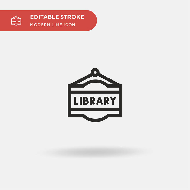 Library Simple vector icon. Illustration symbol design template for web mobile UI element. Perfect color modern pictogram on editable stroke. Library icons for your business project - Vector, Image
