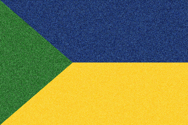 Zöld ék Ukaine zászló függetlenség Habarovsk illusztráció - Vektor, kép