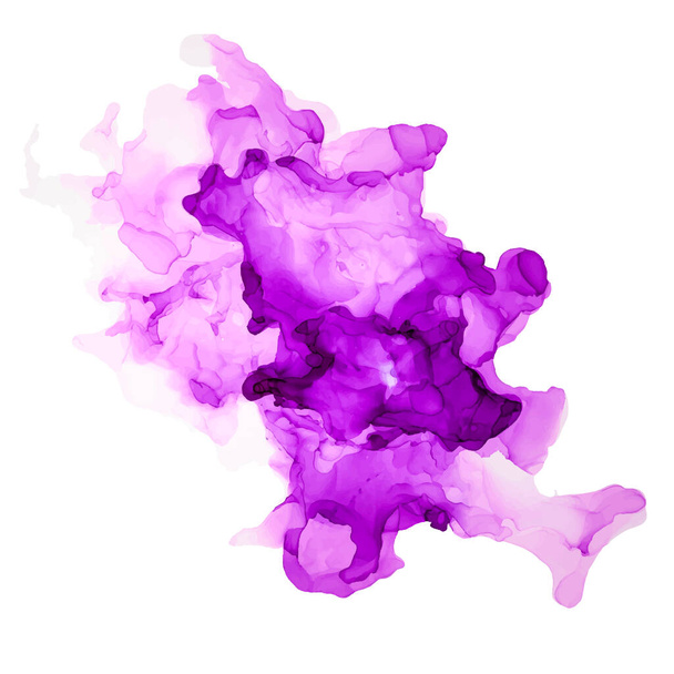Purple and pink shades ink background, wet liquid - Διάνυσμα, εικόνα