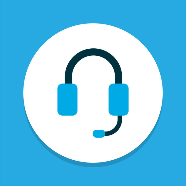 Fülhallgató ikon színes szimbólum. Prémium minőségű elszigetelt headset elem trendi stílusban. - Fotó, kép