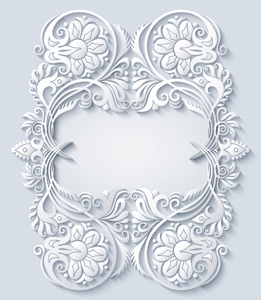 Abstracto vector ornamental naturaleza marco vintage. - Vector, imagen