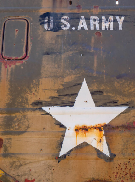 rusted star from the Us Army - Photo, Image