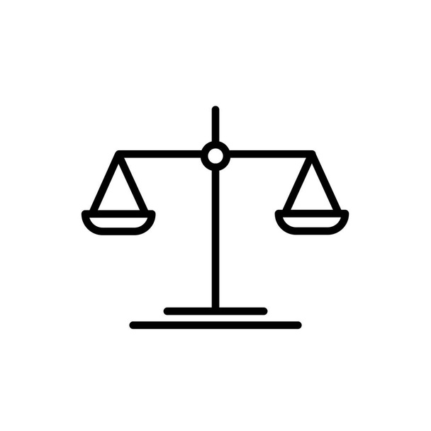 Illustration Graphique vectoriel de l'icône de l'échelle. Convient pour le jugement, la justice, le droit, l'égalité, etc.. - Vecteur, image