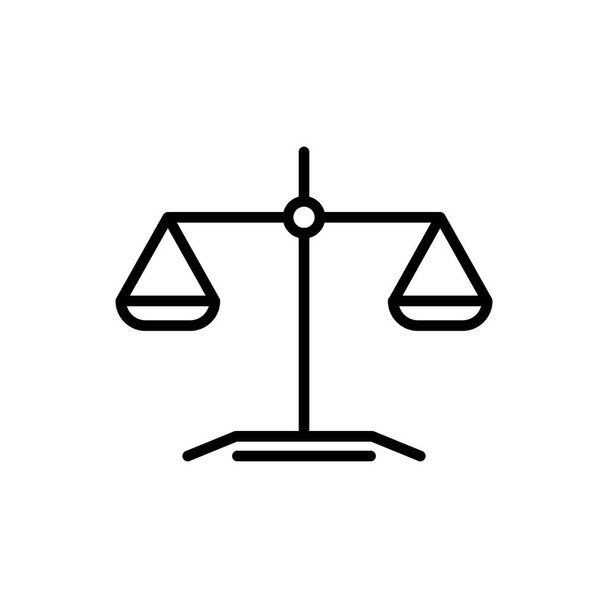 Ilustracja Wektorowa grafika ikony skali. Odpowiedni do orzekania, sprawiedliwości, prawa, równości itd.. - Wektor, obraz
