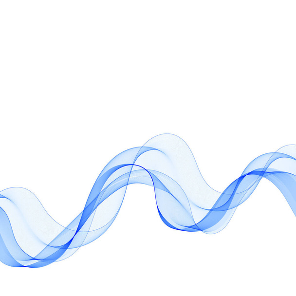 Fundo vetorial abstrato com onda de cor lisa. Linhas onduladas de fumo - Vetor, Imagem