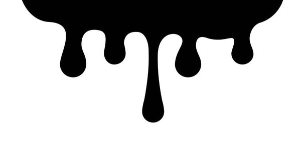 σταγόνα μελανιού μαύρο splash απομονωμένο σε λευκό φόντο, μαύρη κηλίδα μελανιού και λευκό χώρο για φόντο banner, νερό splash ή blob μαύρο για banner στοιχείο, πιτσιλίσματα σταγόνα νερού απλό για γραφικό σχεδιασμό - Διάνυσμα, εικόνα
