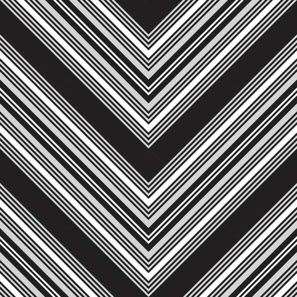 Czarno-białe Chevron ukośne paski bezszwowe tło wzór nadaje się do tkanin mody, grafiki - Wektor, obraz