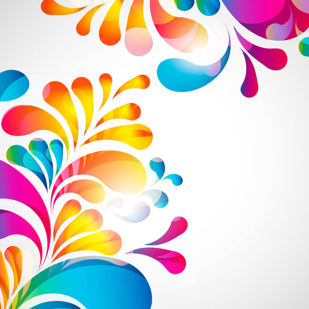 Abstract background with bright teardrop-shaped arches. - Vector, Imagen