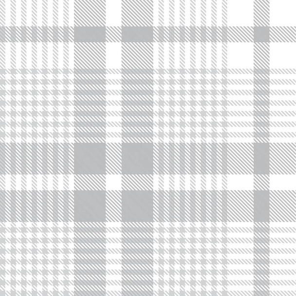Patrón sin costura texturizado a cuadros White Glen adecuado para textiles y gráficos de moda - Vector, imagen
